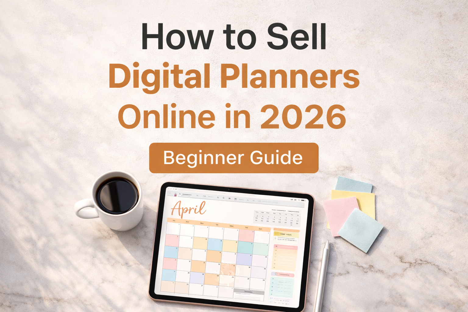How to sell digital planners online in 2026 – beginner guide