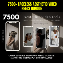 7500+ Faceless Aesthetic Video Reels Bundle | Canva Editable Instagram Reels, Stories & Marketing Videos | PLR & MRR Included