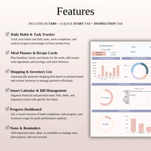 ADHD Planner Spreadsheet for Google Sheets & Excel | Habit, Task, Meal & Finance Tracker