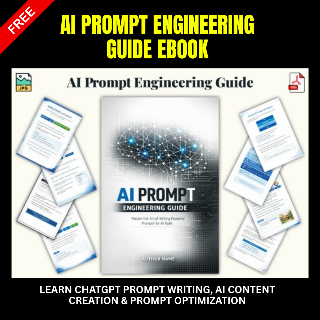AI Prompt Engineering Guide eBook | Learn ChatGPT Prompt Writing, AI Content Creation & Prompt Optimization (Beginner to Advanced)