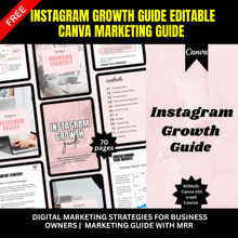 Instagram Growth Guide | Digital Marketing Strategies for Business Owners | Editable Canva Marketing Guide with MRR
