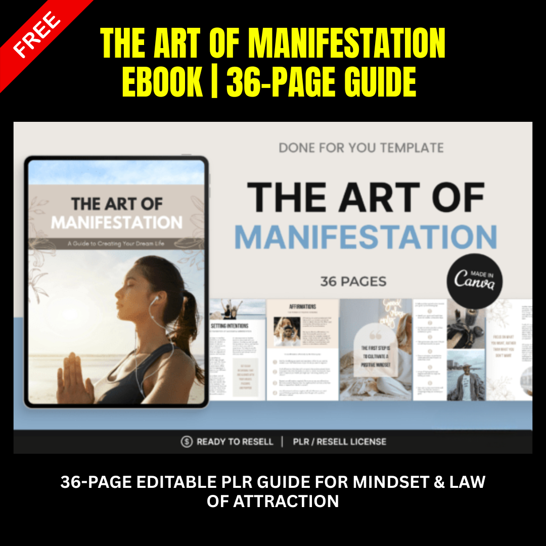 The Art of Manifestation eBook | 36-Page Law of Attraction Guide | Workbook for Mindset & Abundance