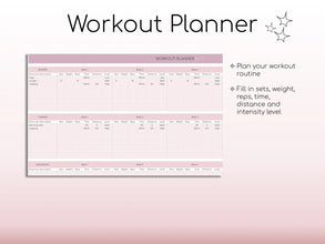 All-in-One Weight Loss & Fitness Tracker | Google Sheets Calorie & Workout Planner | Digital Habit, Meal & Body Measurement Tracker | Health & Fitness Spreadsheet