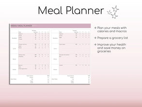 All-in-One Weight Loss & Fitness Tracker | Google Sheets Calorie & Workout Planner | Digital Habit, Meal & Body Measurement Tracker | Health & Fitness Spreadsheet