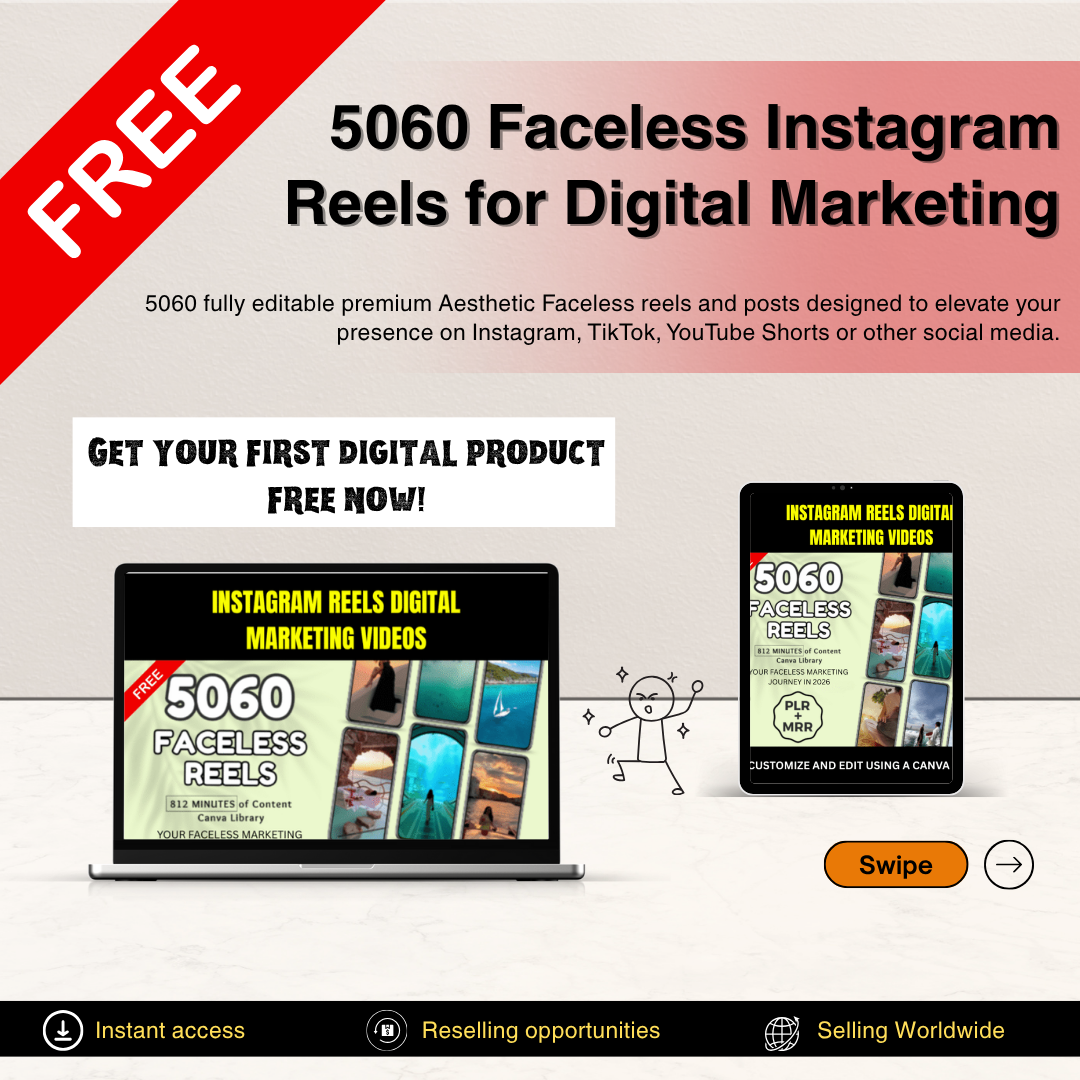 5060 Faceless Instagram 5060 Faceless Instagram Reels Bundle | Editable Canva Templates for Digital Marketing, Aesthetic, Travel & Luxury Video Content | PLR + MRR | Instant AccessReels for Digital Marketing