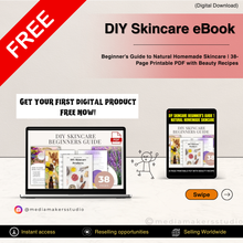 DIY Skincare eBook | Beginner’s Guide to Natural Homemade Skincare | 38-Page Printable PDF with Beauty Recipes