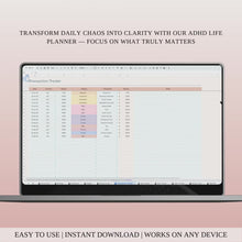 ADHD Planner Spreadsheet for Google Sheets & Excel | Habit, Task, Meal & Finance Tracker